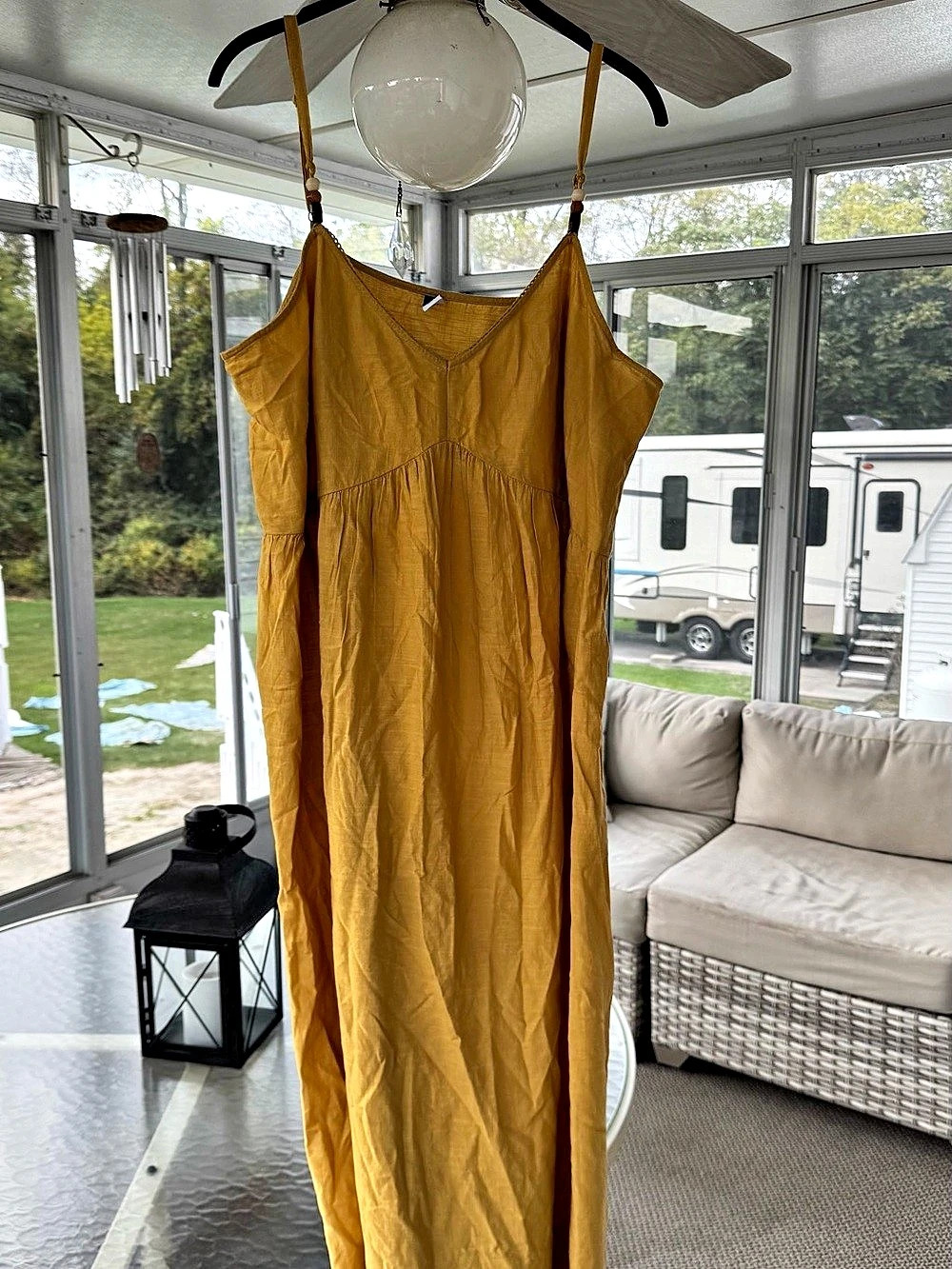 Old Navy Boho Maxi Dress Yellow XL